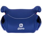 Diono Solana, No Latch, Single Backless Booster Car Seat, Lightweight, Machine Washable Covers, Cup Holders, Blue