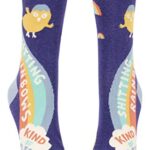 Blue Q Women’s Funny Crew Socks – Shitting Rainbows. Fit Shoe Size 5-10