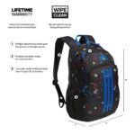 adidas Creator 2 Backpack, Icon Brand Love Black/Bright Royal Blue, One Size