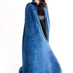 Little Adventures Deluxe Velvet Adult Cloak Cape with Lined Hood (Blue) – Machine Washable Adult Cosplay Dress-Up Cloaks with No Glitter