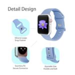 Cindgress Sport Bands Compatible with 41mm 38mm 40mm Apple Watch Bands for Women Men,Compatible with Soft Silicone Apple Watch Series 6 Bands for Women Men Series SE 9 8 7 6 5 4 3 2 1 S/M Light Blue