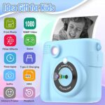 ESOXOFFORE Kids Camera Instant Print, Christmas Birthday Gifts for Kids Age 3-12, Selfie Digital Camera with 1080P Videos,Toddler Portable Travel Camera Toy for 4 5 6 7 8 9 Year Old Boys Girls-Blue