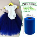 Royal Blue Tulle Fabric Rolls 6 Inch by 100 Yards (300 feet) Fabric Spool Tulle Ribbon for DIY Royal Blue Tutu Bow Baby Shower Birthday Party Wedding Decorations Christmas Craft Supplies