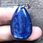 DUOVEKT Natural Blue Kyanite Pendant For Woman Lady Water Drop 31x19x7mm Beads Crystal Cat Eye Stone Jewelry