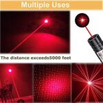 XIMIBI Red High Power Laser Pointer, ?2100 Metres? Pointer Pen, Long Range Rechargeable for Hiking, Cat Toy USB Charge