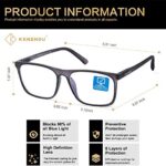 Blue Light Blocking Computer Gaming Glasses 2 Pack Anti Glare Eyestrain Men/Women(C3C4)