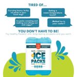 Healthy Packers Ice Packs for Coolers – Freezer Packs – Original Cool Pack | Cooler Accessories for the Beach, Camping and Fishing | Slim & Long-Lasting Reusable Ice Pack for Lunch Box (Set of 4)