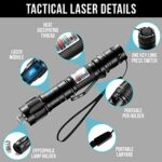 SolidKraft High Power Green Laser Pointer, Tactical Long Range Laser, Rechargeable Laser Single-Press On/Off, Adjustable Focus Laser With Carrying Case
