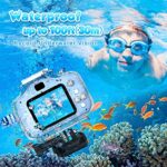 Dylanto Upgrade Kids Waterproof Camera Christmas Birthday Gifts for Girls Age 3-12 Children Digital Camera Underwater, HD Video Toddler Camera Toy for 5 6 7 8 9 10 Year Old Boys (Blue)