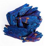 CXD-GEM Titanium Coated Black Kyanite Crystal Specimen Blue Aura Kyanite for Jewelries, Pack of 10