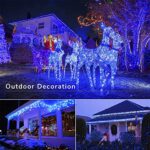 MZD8391 105FT 300LED Christmas String Lights Outdoor Indoor, Christmas Lights Xmas Tree Lights for Christmas Decorations Holiday Party, 8 Modes Blue