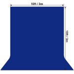 Lidlife 10 x 10 ft Blue Backdrop,Blue Screen Backdrop Background for Photoshoot Polyester Fabric Chromakey Blue Background Backdrop with 4 Backdrop Clips for Photography,Video Studio