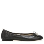 Sam Edelman womens Felicia Classic Ballet Flat, Black Leather, 7.5 US