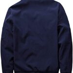 sandbank Men’s Slim Fit Lightweight Softshell Flight Bomber Jacket Coat (US M = Asian Tag 3XL, Deep Blue #2)