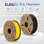 ELEGOO PLA Filament 1.75mm Blue & Red 2KG, 3D Printer Filament Dimensional Accuracy +/- 0.02mm, 2 Pack 1kg Cardboard Spool(2.2lbs) 3D Printing Filament Fits for Most FDM 3D Printers