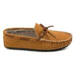 Minnetonka Men’s Casey Moccasin Slippers Cinnamon 10 M