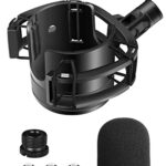 Yeti Microphone Shock Mounts with Pop Filter [Custom made & Upgrade version] Compatible with blue yeti Microphone and Boom Arm Mic Stand, (not compatible with yeti X)