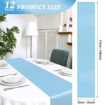 12 Pack Light Blue Satin Table Runner 12 x 108 Inch Long Premium Table Runners for Wedding Party Events Decoration?Birthday Parties, Banquets Decorations?Graduations, Engagements