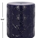 Safavieh Home Collection Puma Navy Blue Ceramic Decorative Garden Stool ACS5203A