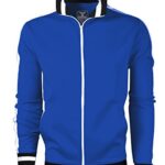 SCREENSHOTBRAND-51700 Mens Urban Hip Hop Premium Track Jacket – Slim Fit Side Taping Basic-Royal-Medium