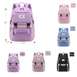 LANSHIYA Kids Backpack Solid Color Girls Elementary Middle School Casual Daypack Lightweight Bookbag for Teens Travel Bag
