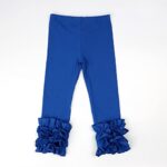 HOOLCHEAN Baby Toddler and Little Girls Cotton Ruffle Leggings (Royal Blue, XL: 5-6T)