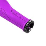 SOLODRIVE Ergonomic Design Bike Grips, Comfortable Bicycle Handlebar Grips, Single Lock-on Mountain Bike Grips, Non-Slip Handle Grips, Fit MTB, E-Bike, Hybrid, Scooter (Purple)