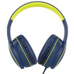 RORSOU R10 On-Ear Headphones with Microphone, Lightweight Folding Stereo Bass Headphones with 1.5M No-Tangle Cord, Portable Wired Headphones for Smartphone Tablet Computer MP3 / 4 (Blue)