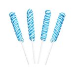 Light Blue Twisty Lollipops – 24 Unicorn Suckers Individually Wrapped Bulk – Baby Shower Candy – Gender Reveal – Candy Buffet – Boy Birthday Party Favors