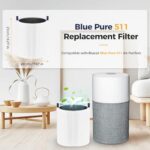 2 Pack 511 Replacement Filter Compatible with Blueair Blue Pure 511 Air Purifier, H13 True HEPA Filters with Particle and Activated Carbon Replacement Filter