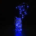 CYLAPEX 12 Pack Blue Fairy String Lights Battery Operated Fairy Lights Starry String Lights on 3.3ft/1m Silvery Copper Wire DIY Christmas Decoration Costume Wedding Party Halloween Easter