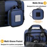 DBTAC Gun Case Bag Compact Small-PLUS | Tactical 3x Pistol Bag Firearm Shooting Case with Lockable Zipper for Shooting Range Outdoor Hunting, Urban Blue