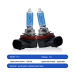 cueclue Pack-2 Car Halogen Headlights, H11 Ultra White Light Bulbs, 12V 100W High Beam Low Beam Driving Fog Light, Compatible with Most Cars, SUVs, Trucks