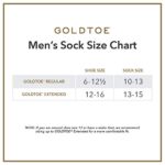 GOLDTOE Men’s Metropolitan Crew Dress Socks, 3-Pairs, Navy, Large