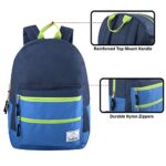 Trail maker Multi-Color Back Pack with Adjustable Padded Shoulder (Navy) Medium