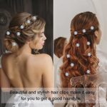 YISSION 20Pcs Mini Rhinestone Flower Hair Clips Cute Blue Hair Pins Small Decorative Hair Clips Wedding Hair Barrettes Bridal Hair Accessories for Girls Women