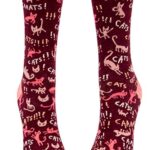 Blue Q Women’s Funny Crew Socks ~ Cats! (fit shoe size 5-10)