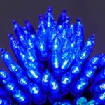 WATERGLIDE 2 Pack 50 LED Outdoor Christmas Lights, 16FT Battery Operated Mini String Lights with 8 Modes & Timer, Xmas Tree Lights Waterproof for Patio Garden Party Wedding Holiday Decor, Blue