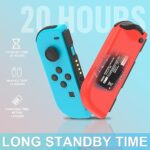AUGEX Switch Controllers for Nintendo, Wireless switch controller for NS Game, L/R Wireless Joy Pad for Switch with Wake-up/Screenshot (Blue Red)