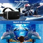 Smart VR Glasses Virtual Reality HD – Blue Light Eye Protection VR Glasses,Both Android and iOS Systems Can Be Used,Supporting Myopia,for Adults Kids 3-D Movies & VR Games