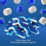 Funtasty Blue Sharks Gummy Marshmallow Candy, Raspberry Flavor – 11 Ounce Bag