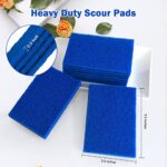 YoleShy Blue Scouring Pad Non Scratch Scrub Sponges, 40 Pads, 3.9″ x 5.9″ Reusable Dish Scrubber Heavy Duty Cleaning Scrubber for Pans, Pots, Stove and Sink