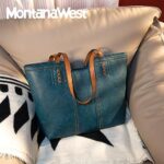 Montana West Tote Bag for Women Top Handle Satchel Purse Oversized Shoulder Handbag Hobo Bags Teal Blue MWC-118LKB