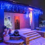 Christmas Lights Outdoor – 132 ft 1280 LED Icicle Lights Outdoor – Plug in 8 Modes Twinkle Lights for Christmas Decorations Outdoor Indoor Yard – Blue