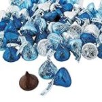 Blue and Silver Hershey Kisses for Winter – Edibles – Chocolate – 65 pieces