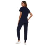COZYFIT Scrubs for Women Set – Stretch V-Neck Scrub Top & Jogger Pant with 8 Pockets, Yoga Waistband, Anti Wrinkle, Slim Fit Women Scrubs
