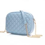 H HANBELLA – A FASHION TRENDY COLLECTION. FOREVER. – Womens and Girls Light Blue Shoulder Bags Quilted Leather Crossbody Purse Ladies Handbags Satchel Pocketbooks for Teens