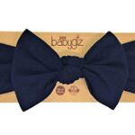 BABYGIZ Baby Girl Headbands-Infant,Toddler Cotton Handmade Hairbands with Bows Child Hair Accessories (Dark Navy Blue, 1)