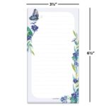 Current Blue Flowers Notepad Set – Set of 2 Memo Pads, 60-Sheet Pads, 3½ x 6½ Inches, Shopping List, To-Do Notes, Printed in The USA