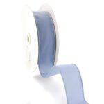 Ribbon Traditions 1.5″ Wired Suede Velvet Ribbon Dusty Blue – 25 Yards